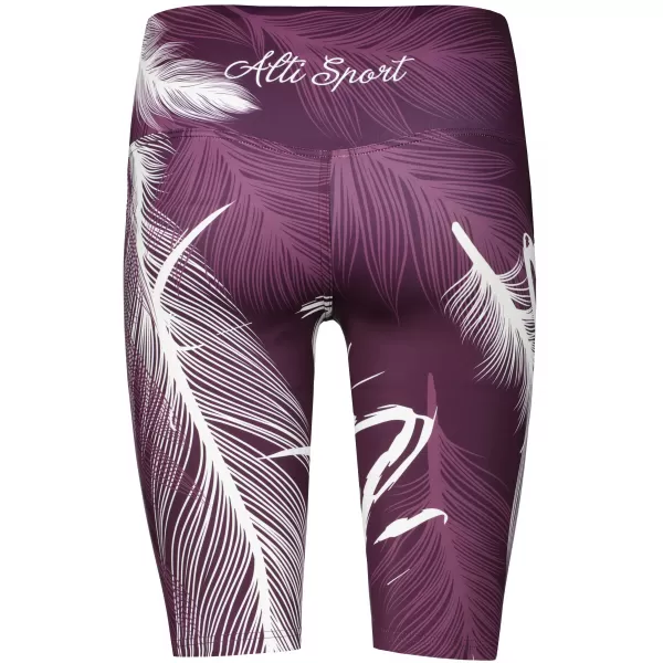  Dámské legíny nad kolena premium ALTISPORT VOJ/ALW001LEG02 FIALOVÁ/BÍLÁ 