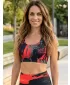 Dámská sportovní podprsenka premium ALTISPORT VOJ/ALW010POD01 ČERNOČERVENÁ