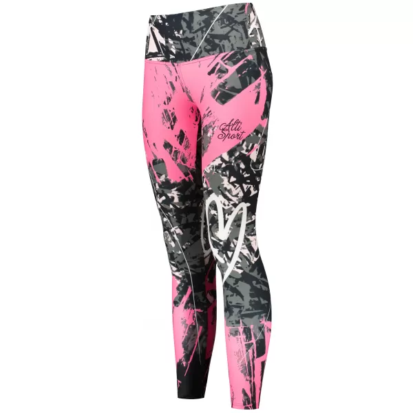  Dámské dlouhé legíny premium ALTISPORT VOJ/ALW018LEG01 ČERNORŮŽOVÁ 