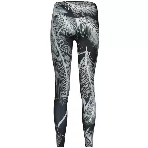  Dámské dlouhé legíny premium ALTISPORT VOJ/ALW001LEG01 ČERNÁ/ŠEDÁ 