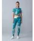 Dámské dlouhé legíny premium ALTISPORT VOJ/ALW010LEG01 PETROLEJOVÁ/HNĚDÁ