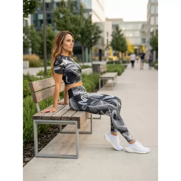  Dámské dlouhé legíny premium ALTISPORT VOJ/ALW001LEG01 ČERNÁ/ŠEDÁ 