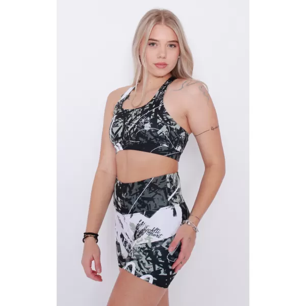  Dámská sportovní podprsenka premium ALTISPORT VOJ/ALW018POD01 ČERNOBÍLÁ 