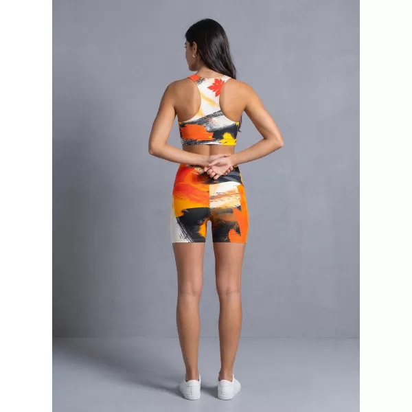  Dámské krátké legíny premium ALTISPORT VOJ/ALW019LEG03 ORANŽOVÁ 