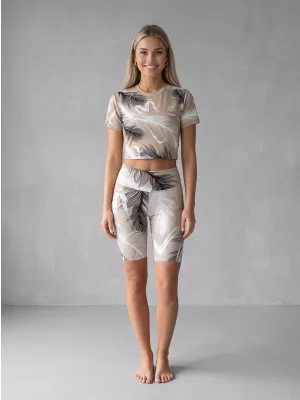 Dámské legíny nad kolena premium ALTISPORT VOJ/ALW001LEG02 HNĚDÁ