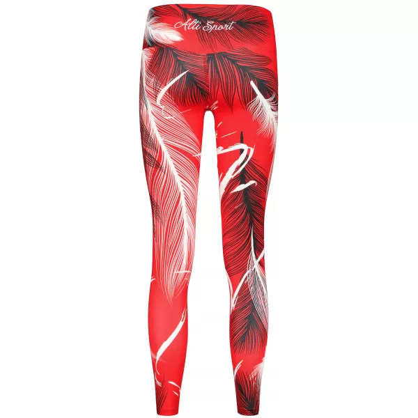  Dámské dlouhé legíny premium ALTISPORT VOJ/ALW001LEG01 ČERVENÁ 