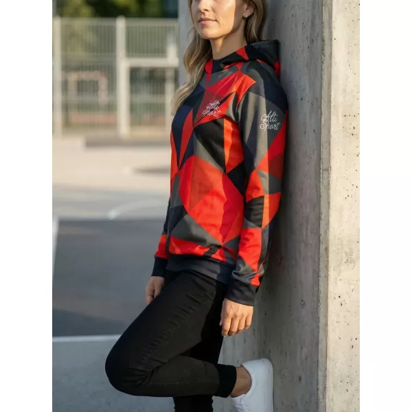  Dámská funkční mikina premium ALTISPORT VOJ/ALW007MI01 ČERVENÁ 