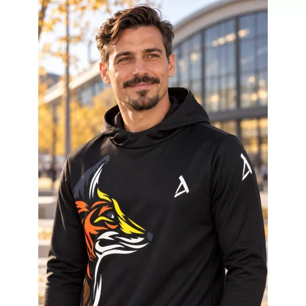  Pánská funkční mikina premium ALTISPORT VOJ/ALM029MI01 ČERNOŽLUTÁ 