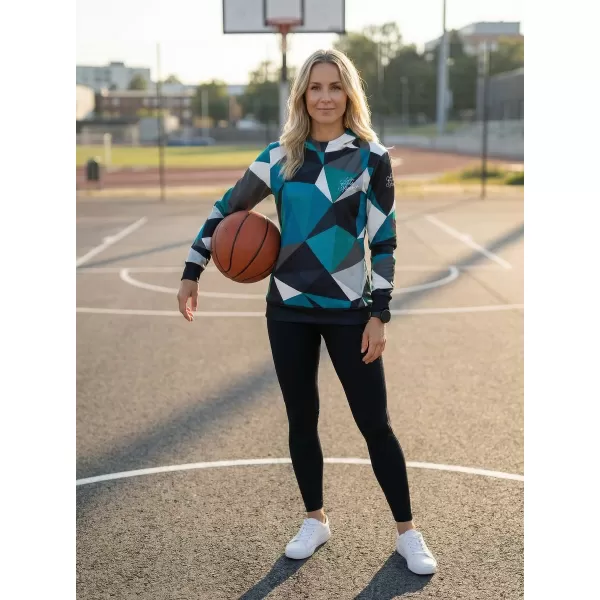  Dámská funkční mikina premium ALTISPORT VOJ/ALW007MI01 PETROLEJOVÁ 
