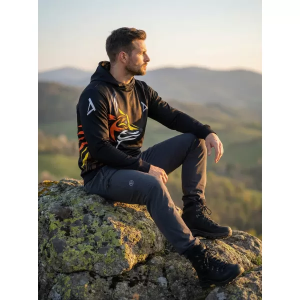  Pánská funkční mikina premium ALTISPORT VOJ/ALM029MI01 ČERNOŽLUTÁ 