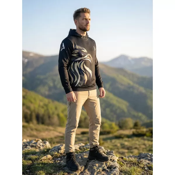  Pánská funkční mikina premium ALTISPORT VOJ/ALM029MI01 ČERNOHNĚDÁ 