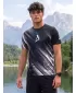 Pánské funkční tričko premium ALTISPORT VOJ/ALM028TR01 ČERNOBÍLÁ