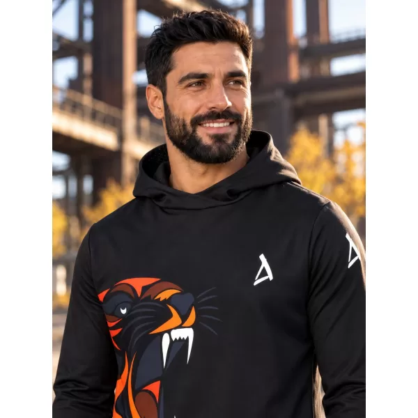  Pánská funkční mikina premium ALTISPORT VOJ/ALM029MI01 ČERNOORANŽOVÁ 