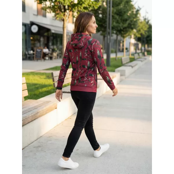  Dámská funkční mikina premium ALTISPORT VOJ/ALW026MI01 VÍNOVÁ 