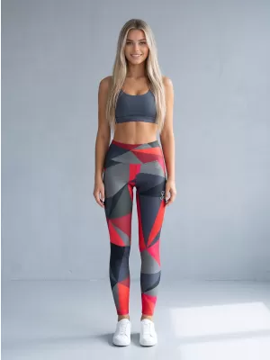Dámské dlouhé legíny premium ALTISPORT VOJ/ALW007LEG01 ČERVENÁ