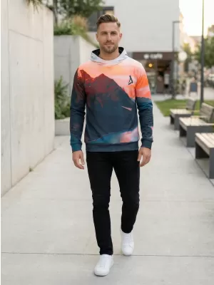 Pánská funkční mikina premium ALTISPORT VOJ/ALM030MI01 ORANŽOVÁ