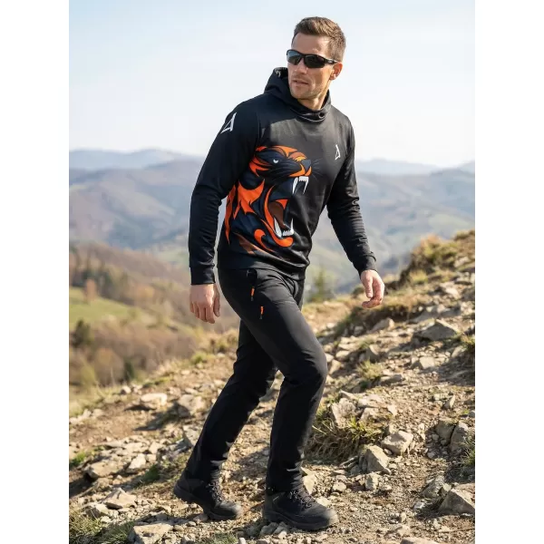  Pánská funkční mikina premium ALTISPORT VOJ/ALM029MI01 ČERNOORANŽOVÁ 
