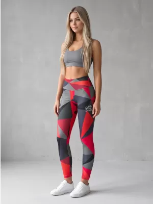 Dámské dlouhé legíny premium ALTISPORT VOJ/ALW007LEG01 ČERVENÁ