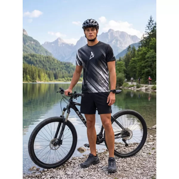  Pánské funkční tričko premium ALTISPORT VOJ/ALM028TR01 ČERNOBÍLÁ 