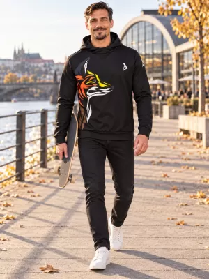 Pánská funkční mikina premium ALTISPORT VOJ/ALM029MI01 ČERNOŽLUTÁ