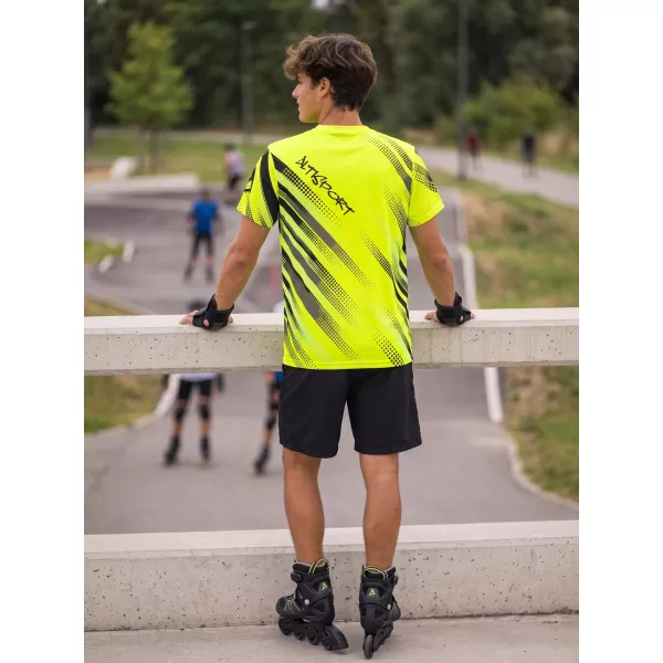 Pánské funkční tričko premium ALTISPORT VOJ/ALM028TR01 NEONOVĚ ŽLUTÁ 