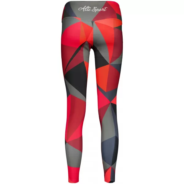  Dámské dlouhé legíny premium ALTISPORT VOJ/ALW007LEG01 ČERVENÁ 