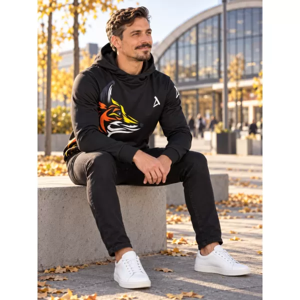  Pánská funkční mikina premium ALTISPORT VOJ/ALM029MI01 ČERNOŽLUTÁ 