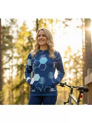 Dámská funkční mikina premium ALTISPORT VOJ/ALW037MI01 NÁMOŘNÍ MODRÁ