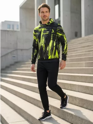Pánská mikina premium ALTISPORT VOJ/ALM010MI01 ČERNOŽLUTÁ