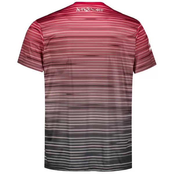  Pánské funkční triko premium ALTISPORT VOJ/ALM031TR01 ČERNÁ/VÍNOVÁ 