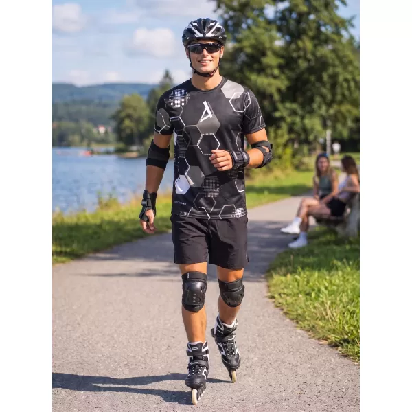  Pánské funkční tričko premium ALTISPORT  VOJ/ALM037TR01 ČERNOBÍLÁ 