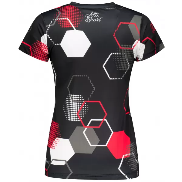  Dámské funkční tričko premium ALTISPORT VOJ/ALW037TR01 ČERNOČERVENÁ 