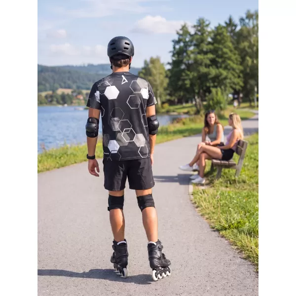  Pánské funkční tričko premium ALTISPORT  VOJ/ALM037TR01 ČERNOBÍLÁ 