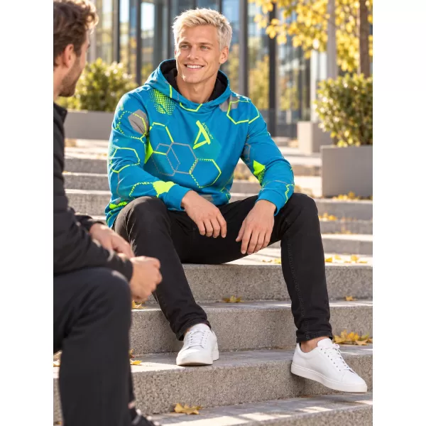  Pánská funkční mikina premium ALTISPORT VOJ/ALM037MI01 PETROLEJOVÁ/ŽLUTÁ 