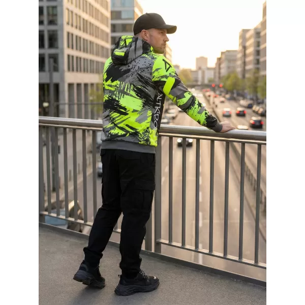  Pánská mikina premium ALTISPORT VOJ/ALM014MI01 ČERNOZELENÁ 