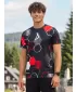 Pánské funkční tričko premium ALTISPORT VOJ/ALM037TR01 ČERNOČERVENÁ