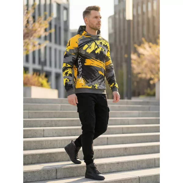  Pánská mikina premium ALTISPORT VOJ/ALM014MI01 ČERNOŽLUTÁ 