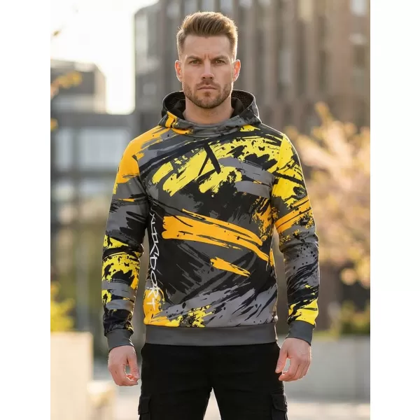  Pánská mikina premium ALTISPORT VOJ/ALM014MI01 ČERNOŽLUTÁ 