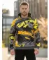 Pánská mikina premium ALTISPORT VOJ/ALM014MI01 ČERNOŽLUTÁ