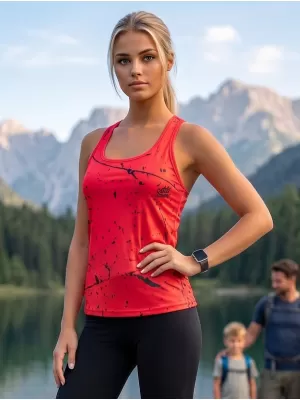 Dámské funkční tílko premium ALTISPORT VOJ/ALW034TIL01 ČERVENÁ