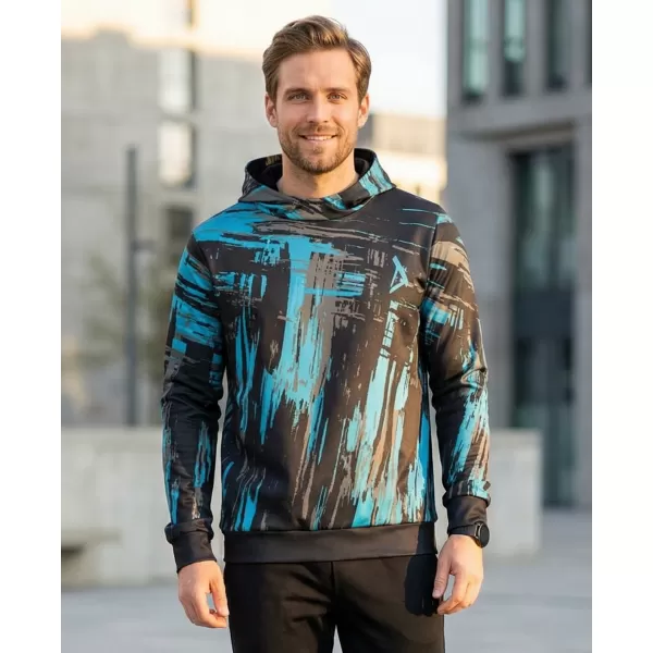  Pánská mikina premium ALTISPORT VOJ/ALM010MI01 ČERNÁ/EMERALD 