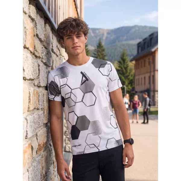  Pánské funkční tričko premium ALTISPORT  VOJ/ALM037TR01 BÍLÁ 
