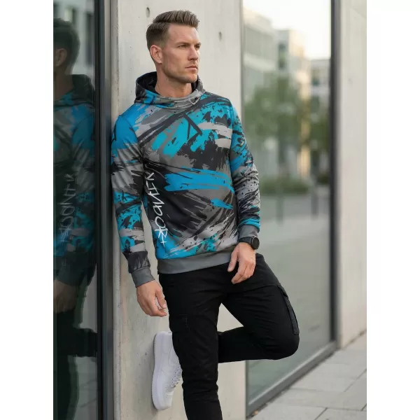  Pánská mikina premium ALTISPORT VOJ/ALM014MI01 ČERNÁ/PETROLEJOVÁ 