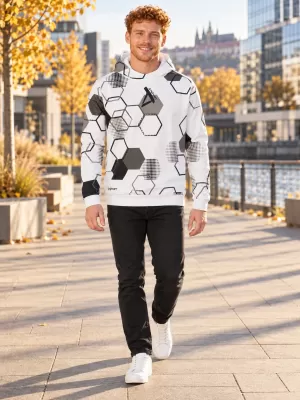 Pánská funkční mikina premium ALTISPORT VOJ/ALM037MI01 BÍLÁ
