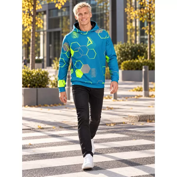  Pánská funkční mikina premium ALTISPORT VOJ/ALM037MI01 PETROLEJOVÁ/ŽLUTÁ 