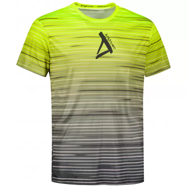  Pánské funkční triko premium ALTISPORT VOJ/ALM031TR01 ČERNÁ/FLUO YELLOW 