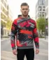 Pánská mikina premium ALTISPORT VOJ/ALM014MI01 ČERNOČERVENÁ