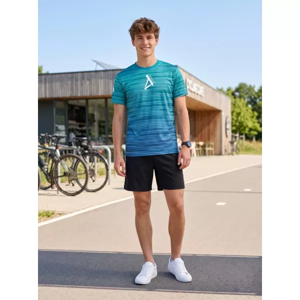  Pánské funkční triko premium ALTISPORT VOJ/ALM031TR01 EMERALD/MODRÁ 