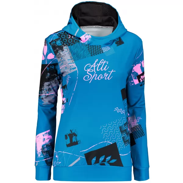 Dámská mikina premium ALTISPORT VOJ/ALW009MI01 EMERALD/SVĚTLE RŮŽOVÁ 