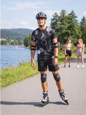 Pánské funkční tričko premium ALTISPORT VOJ/ALM037TR01 ČERNOBÍLÁ